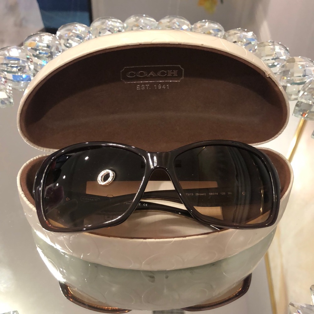 NWOT Coach Chic Brown/Gold Sunglasses